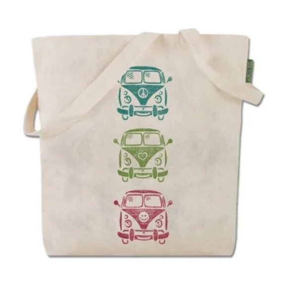 NWT · Soul Flower Hippie Bus Eco Tote · Organic Cotton · Fair Trade - Picture 2 of 3